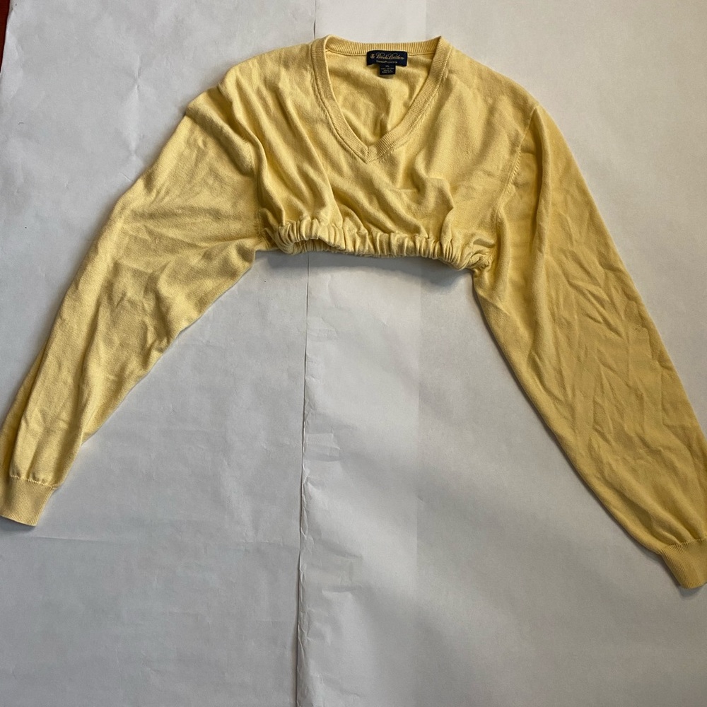Yellow cropped long sleeve